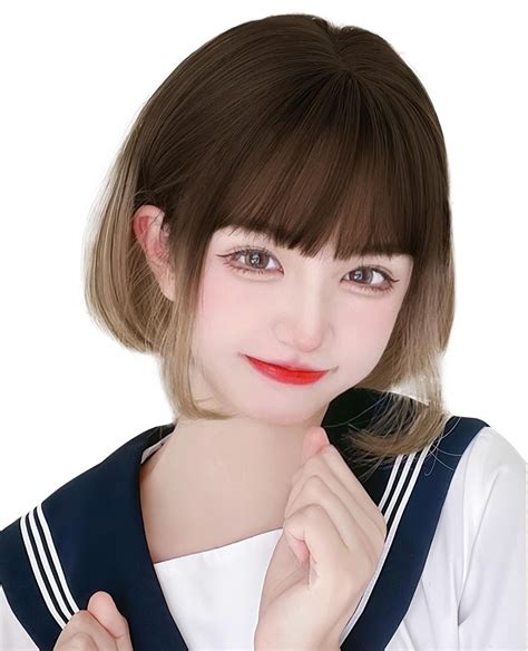 自然 ストレート 耐熱 グラデーション 小顔効果 レディーズ Wig かつら 女装 フルウィッグ 原宿 ショート 日常 ボブ ネット櫛付き