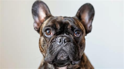 Premium Photo Closeup Portrait Of A French Bulldog With Big Ears And