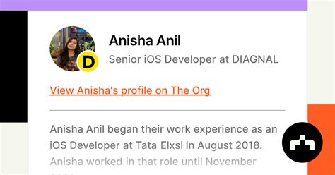 Anisha Anil Senior Ios Developer At Diagnal The Org