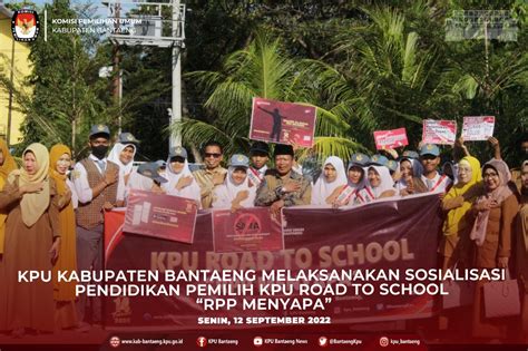 Sosialisasi Pendidikan Pemilih KPU Road To School RPP Menyapa KPU