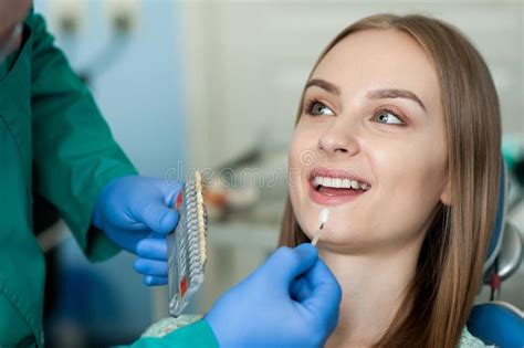 Dentist Examining A Patient`s Teeth Dental Clinic Stock Photo Image