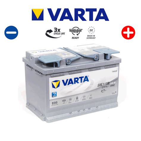 Autobatterie V Ah A En Agm Start Stop Ex E Varta A Silver