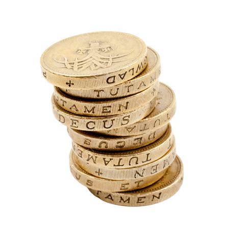 Pile Of 1 Coins Currency One Pound Pile British Pounds PNG