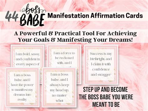 Boss Babe Affirmation Cards Boss Lady Affirmation Cards Boss Babe