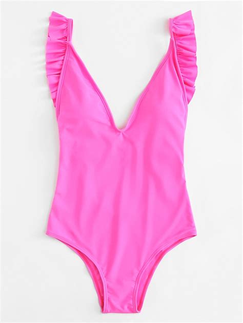 Neon Pink One Piece Bathing Suits Ibikinicyou