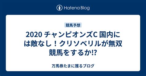 2020 チャンピオンズc 国内には敵なし！クリソベリルが無双競馬をするか⁉︎ 万馬券たまに獲るブログ