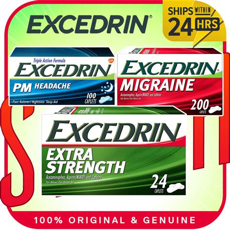 Excedrin Extra Strength Pain Relief Caplets Excedrin PM Headache