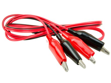 Awg Pair Of Dual Red Black Test Leads Alligator Clips Jumper