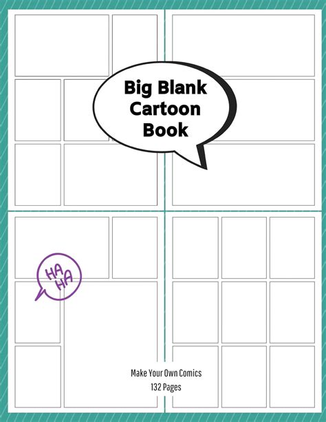 Big Blank Cartoon Book Make Your Own Comics Large Sketchbook With