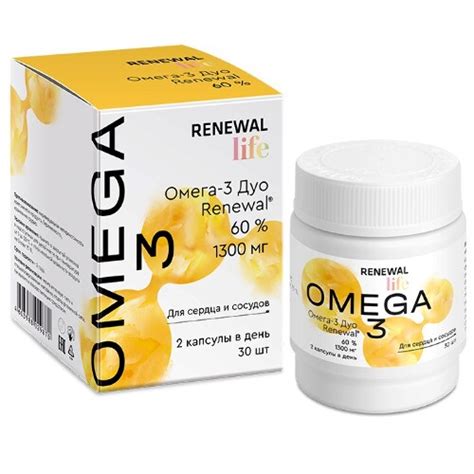 Омега-3 дуо renewal 30 шт. капсулы массой 1300 мг/банка - цена 0 руб ...
