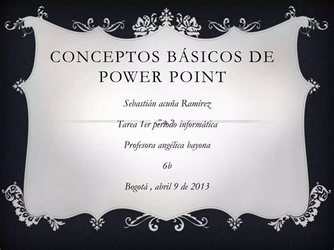 Conceptos básicos de power point PPT