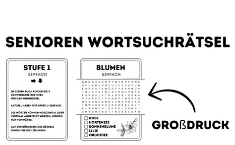 Wortsuchr Tsel Gro Druck Senioren R Tselheft F R Erwachsene Gro E