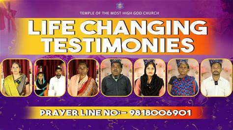 Life Changing Testimonies Temple Of The Most High God Church Youtube