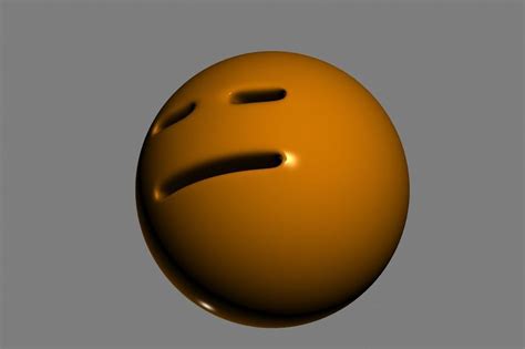 Emoji Expressionless Face D Model Cgtrader