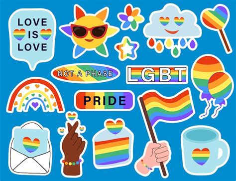 Premium Vector Lgbt Community Sticker Pack Lgbtq Set Symbol Of The