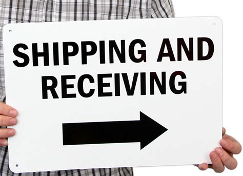 Shipping & Receiving Sign with Right Arrow | Ships Fast, SKU: S-5806 ...