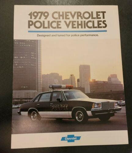 1979 Chevrolet Impala Malibu Police Car Brochure 9c1 Sheriff Highway