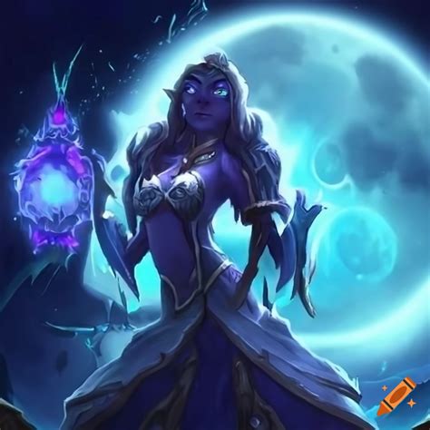 Artwork Of Elune The Goddess Of The Moon In Warcraft World