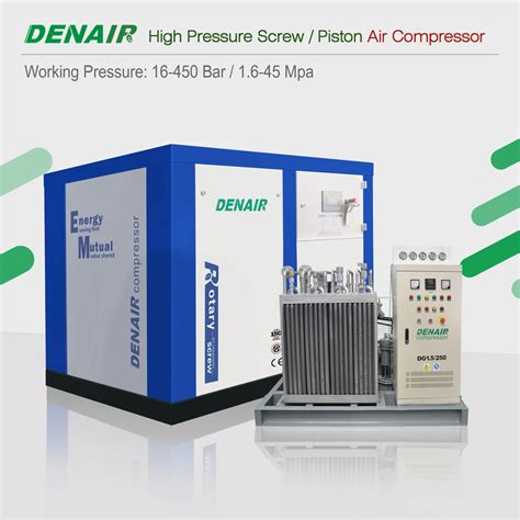 90 185kw Two Stage Compression Pressure Series Screw Air Compressor