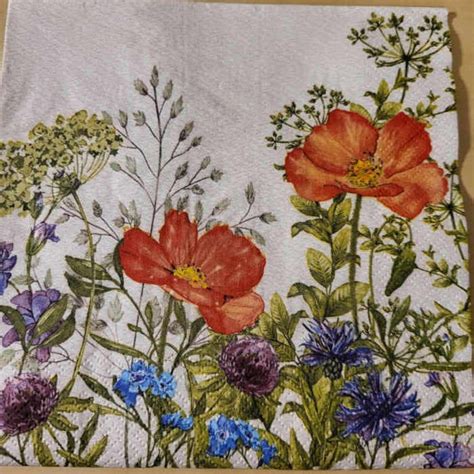 Servietten Technik Ch Serviette Blumenwiese