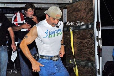 Aaron Tippin In An Aaron Tippin Nutrition Muscle Tee Unloading Trailer For Another Show Hunks