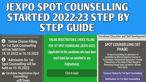 Jexpo Spot Counselling Choice Filling Started Jexpo Spot