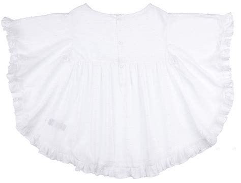 Dadati Vestido Ba O Ni A Algod N Plumeti Blanco Missbaby