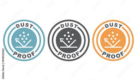 dust proof vector information sign icon label stock vector