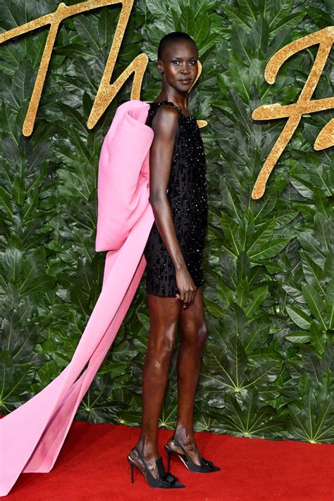 Alek Wek British Fashion Awards Red Carpet 2018 Popsugar Fashion