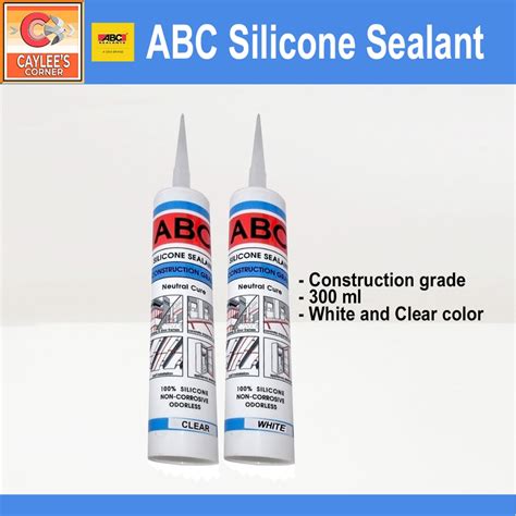 Abc Silicon Sealant Construction Grade Ml Clear White Shopee