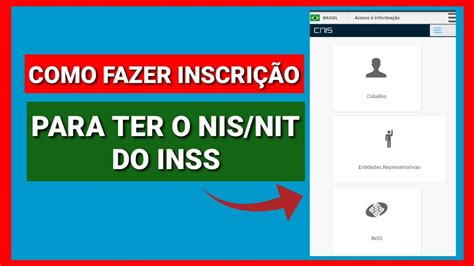 Como Cadastrar No NIS E NIT Do INSS Pela Internet YouTube