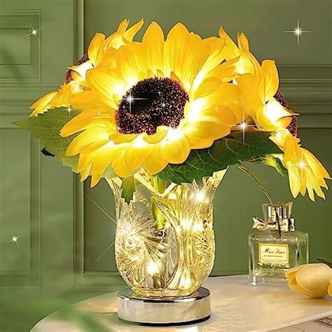 YipuVR Lámpara de girasol regalos de girasol decoración de fiesta