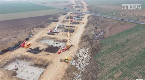 VIDEO Imagini spectaculoase cu stadiul Viaductului Domnești Târg de