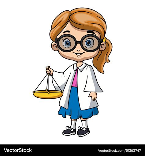 Cute girl cartoon wearing costume lawyer Vector Image