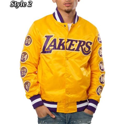 Starter Black Yellow 17 Patches Los Angeles Lakers Champs Jacket