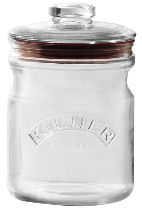 Buy Kilner Glass Push Top Storage Jar 1 Litre Clear Online At Low