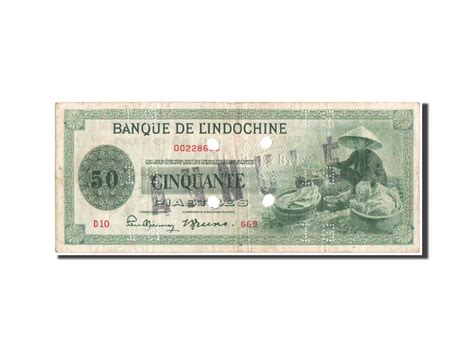 Banknote FRENCH INDO CHINA 50 Piastres 1941 Numiscorner