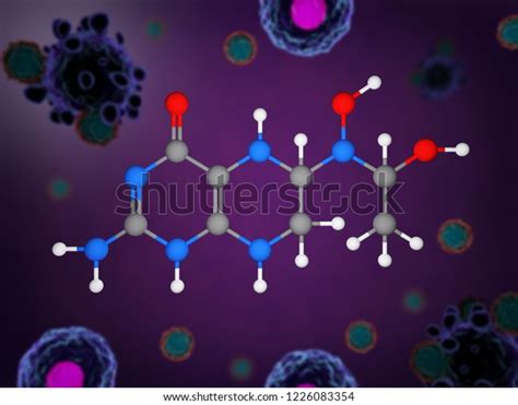 3d Illustration Molecular Structure Tetrahydrobiopterin Bh4 Stock ...