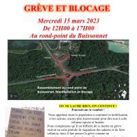 Flyer Tous mobilisés pour nos retraites grève et blocage le 15 mars