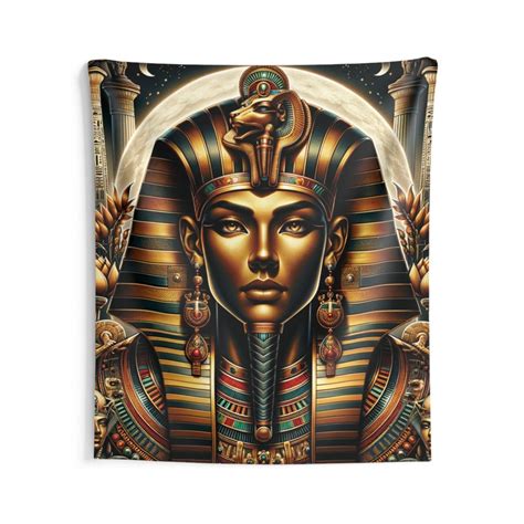 Majestic King Tut Tapestry Ancient Egyptian Art Majesty Tapestry King