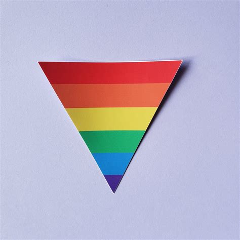 Upside-down Triangle Rainbow Pride Flag Sticker - Etsy