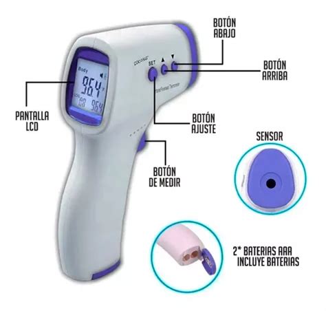 Termómetro Infrarrojo Digital Mide Temperatura Cuerpo Adulto en venta