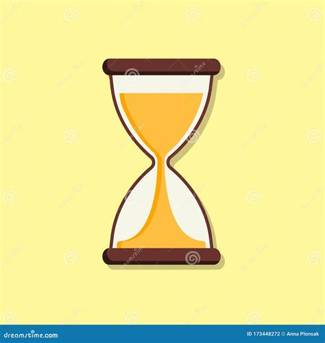 Flat Hourglass Clock Vector Illustration Stock Illustration Illustration Of Flowing Clipart