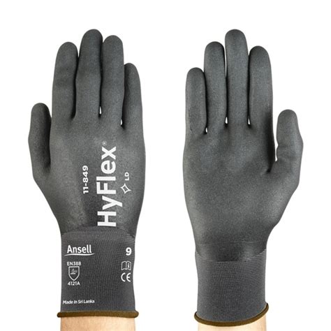 Ansell Hyflex Nitrile Dipped Grip Gloves