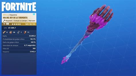 Ira del Rey de la Tormenta Arma mítica Fortnite Salvar el Mundo