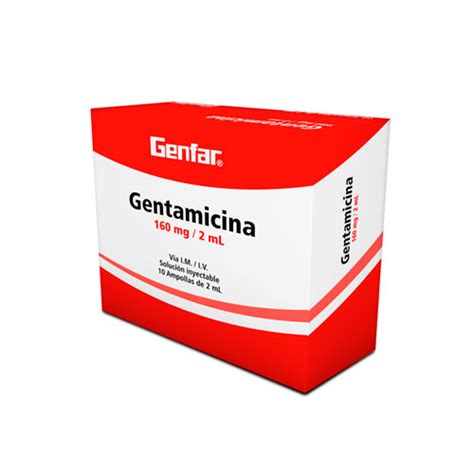 Drogas S S GENTAMICINA 160 MG GENFAR CAJA X 10