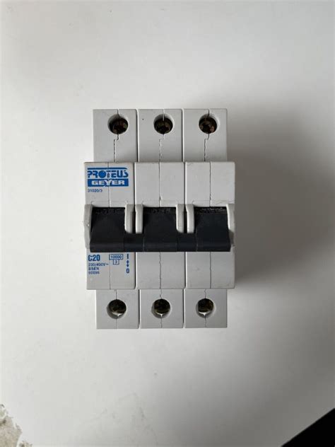 Proteus Curve C Ka Triple Pole Mcb Circuit Breaker Geyer