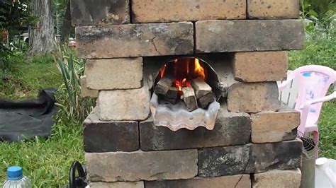 First Brick Rocket Stove Raised But Not High Enough Youtube