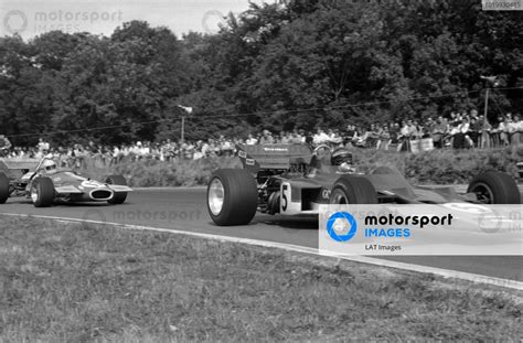 Jochen Rindt Lotus C Ford Leads Jack Brabham Brabham Bt Ford