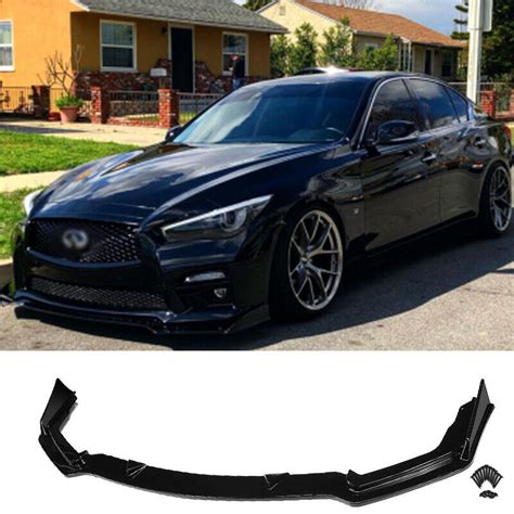 For 2014 2017 Infiniti Q50 Q50S Sport Model Front Bumper Lip Splitter